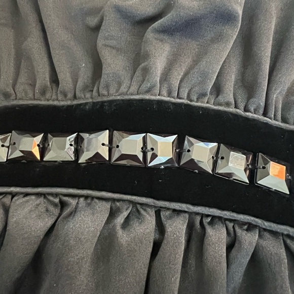 100% Silk Vivienne Tam Black Sleeveless Velvet Trim Embellishment Dress US 6 - Picture 7 of 9